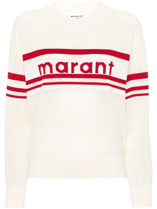 Maglia beige/rosso/bianco MARANT ETOILE | PU0407FAB1L10E23EC